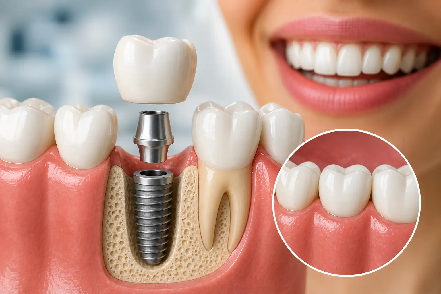 Tek diş eksikliğinde implant tedavisi görseli